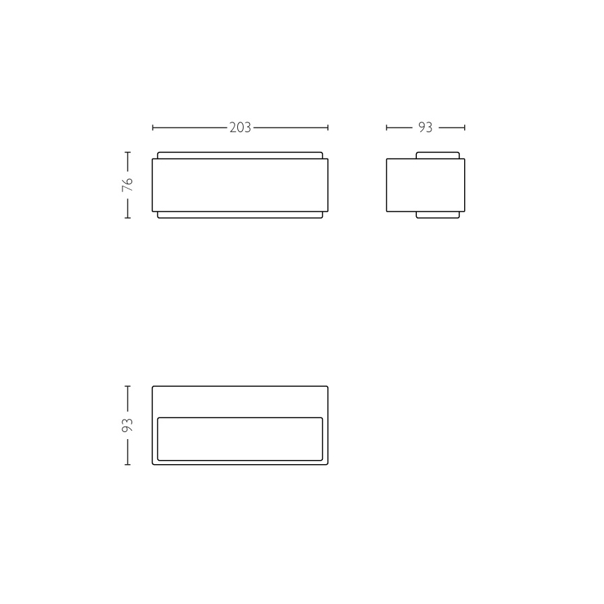 Philips 16487/93/P3 - Corp de iluminat perete exterior MYGARDEN STRATOSPHERE 2xLED/4,5W