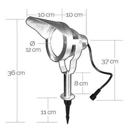 Corp de iluminat LED de exterior EASY CONNECT 1xGU10/2W/230V IP67 crom mat