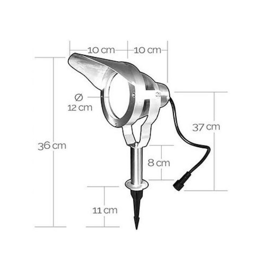 Corp de iluminat LED de exterior EASY CONNECT 1xGU10/2W/230V IP67 crom mat