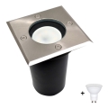Corp de iluminat LED de exterior pentru căi de acces 1xGU10/6W/230V IP44 crom mat