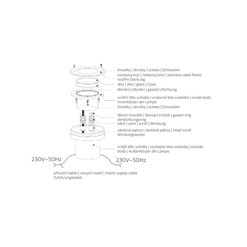 Corp de iluminat LED de exterior pentru căi de acces ROAD LED/0,5W/230V IP67 3000K