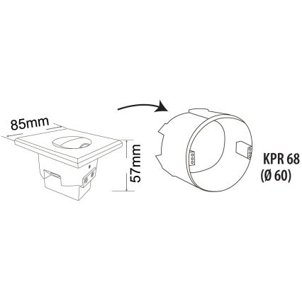 Corp de iluminat LED de exterior pentru scări DECENTLY LED/1,5W/230V 3000/4000/6500K IP44
