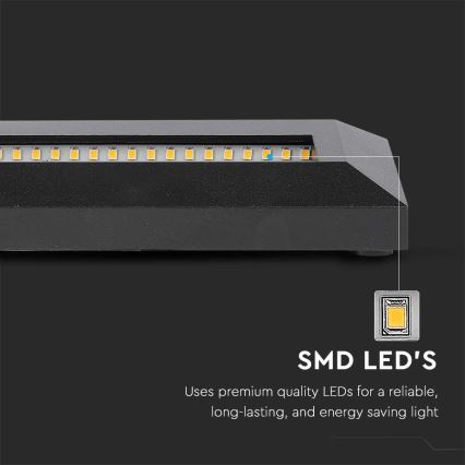 Corp de iluminat LED de exterior pentru scări LED/3W/230V IP65 4000K negru
