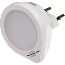 Corp de iluminat LED de orientare pentru priză cu senzor de mișcare LED/0,2W/230V Brennenstuhl