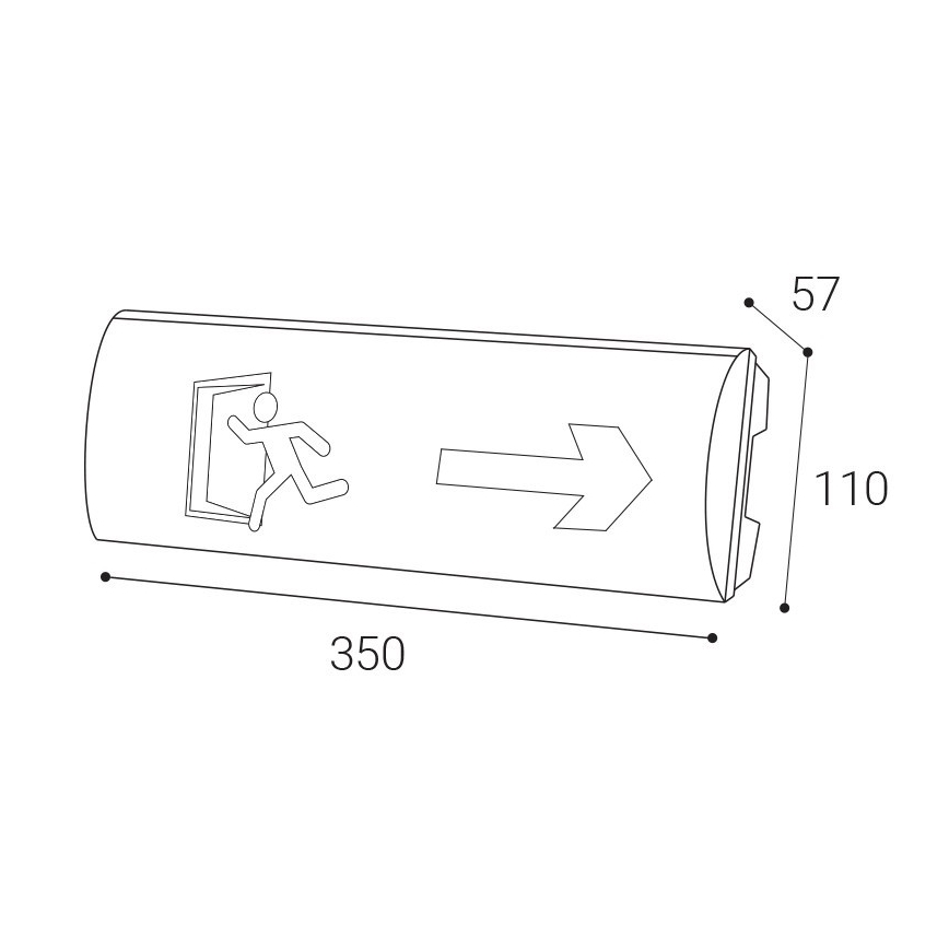 Corp de iluminat LED de urgență SAFE ON LED/3W/3,6V 6000K IP65 LED2