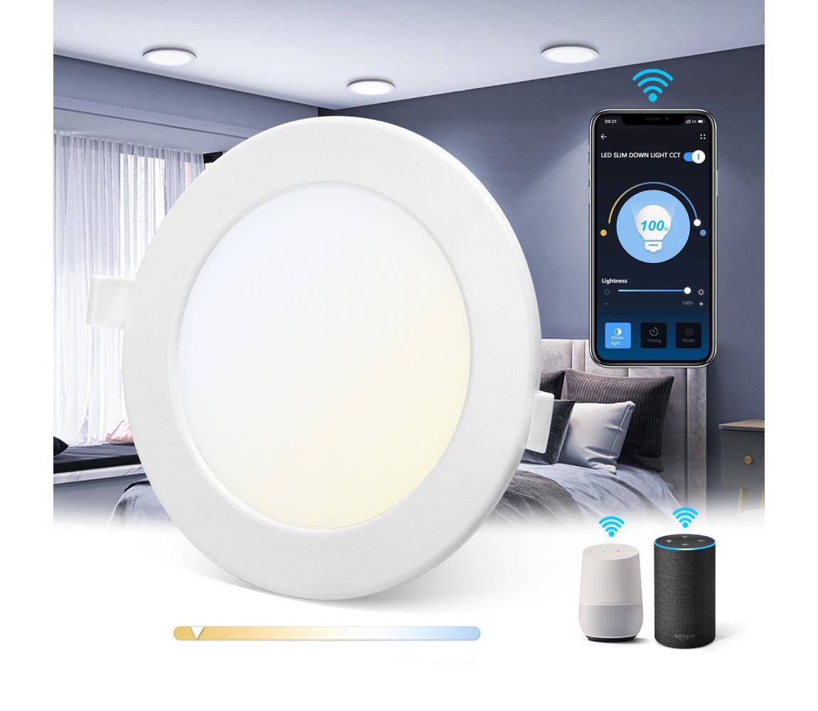Corp de iluminat LED dimabil încastrat LED/9W/230V d. 145 cm Wi-Fi