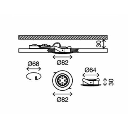 Corp de iluminat LED încastrat dimabil pentru baie Briloner 8309-019 LED/5W/230V IP23