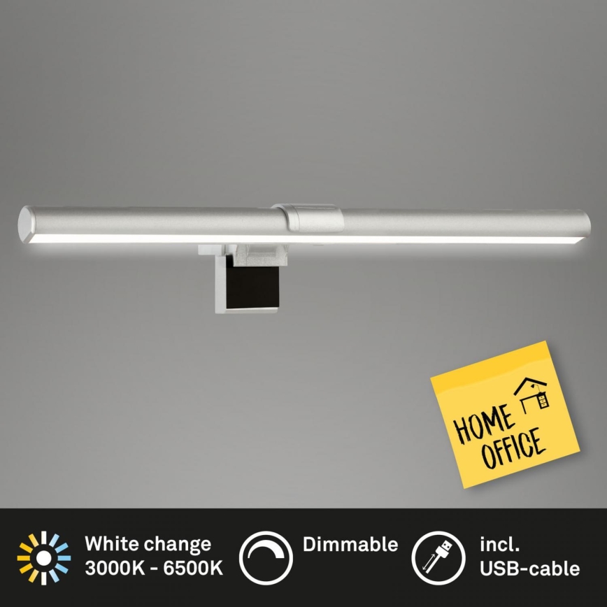 Corp de iluminat LED dimabil pentru monitor Briloner 2303-014 LED/3,5W/5V 2700/4500/6500