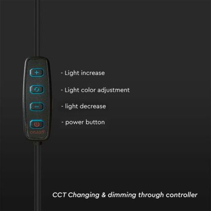 Corp de iluminat LED dimabil rotund cu trepied LED/10W/5V 3200-5500K