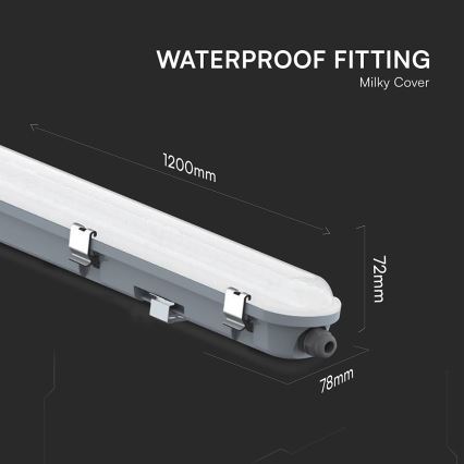 Corp de iluminat LED tehnic tubular cu senzor de mișcare și de amurg LED/36W/230V 6500K IP65 120 cm