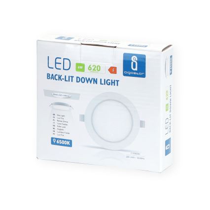 Corp de iluminat LED încastrat Aigostar LED/6W/230V 6500K d. 11,8 cm alb