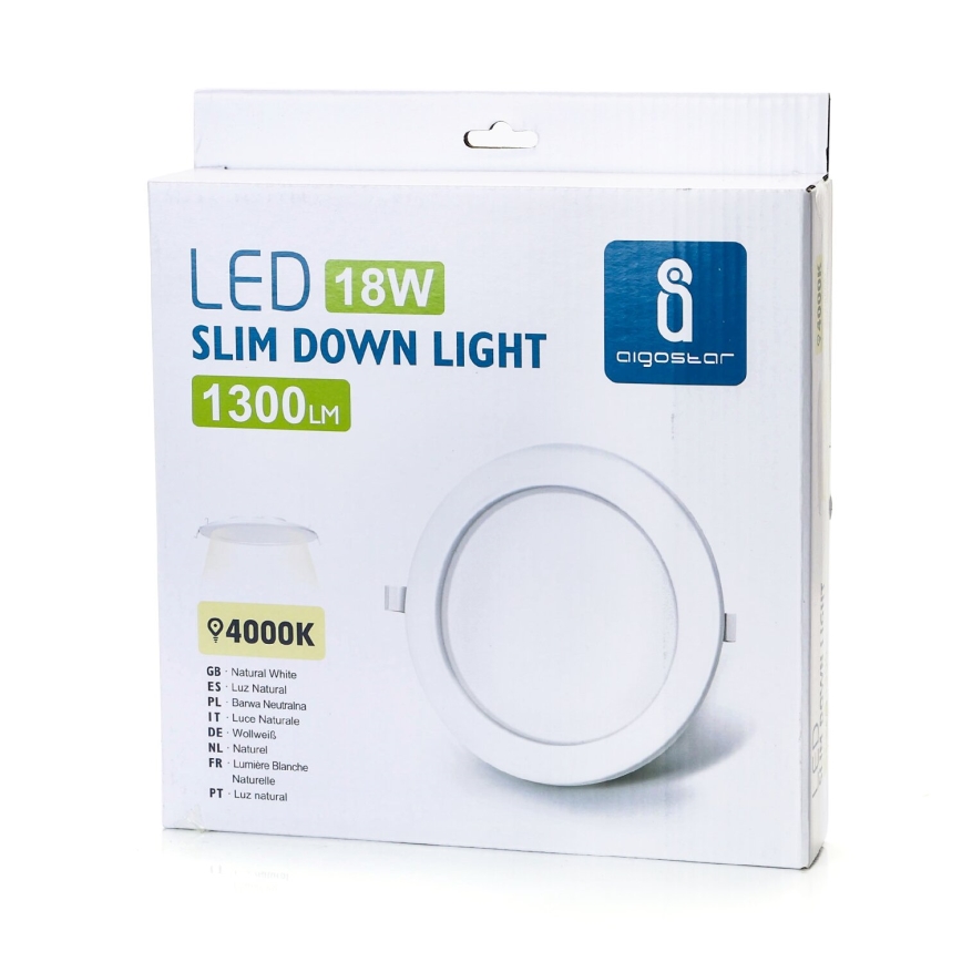 Corp de iluminat LED încastrat Aigostar ULTRATHIN LED/18W/230V 4000K alb