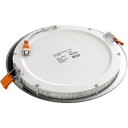 Corp de iluminat LED încastrat APLED RONDO LED/18W/230V IP40 d. 22,5 cm crom