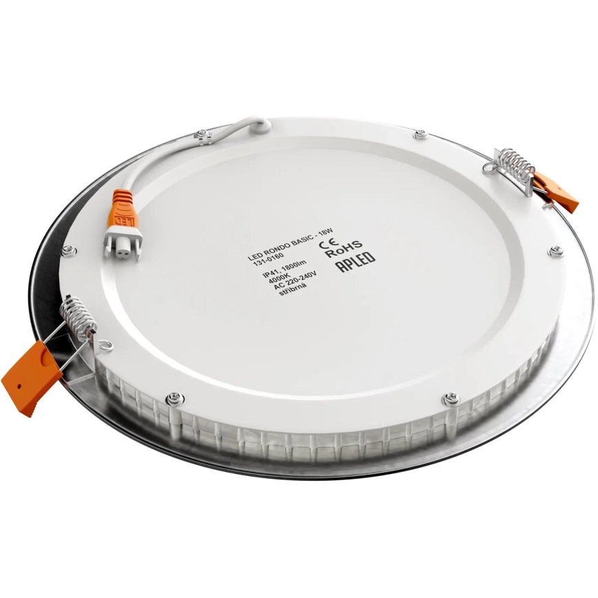 Corp de iluminat LED încastrat APLED RONDO LED/18W/230V IP40 d. 22,5 cm crom