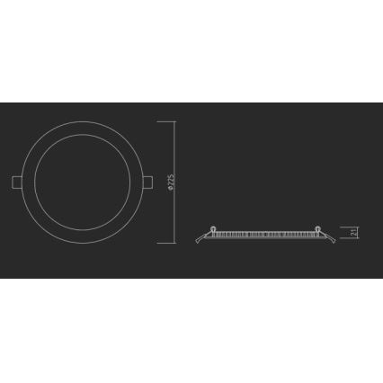 Corp de iluminat LED încastrat APLED RONDO LED/18W/230V IP40 d. 22,5 cm crom