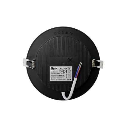 Corp de iluminat LED încastrat CIRCLE LED/12W/230V 4000K d. 17 cm negru