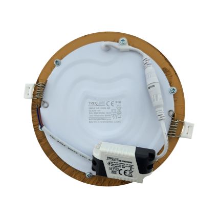 Corp de iluminat LED încastrat CIRCLE LED/12W/230V 4200K 16,7 cm maro