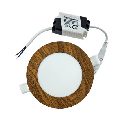Corp de iluminat LED încastrat CIRCLE LED/6W/230V 4200K 11,8 cm maro