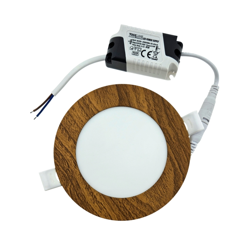 Corp de iluminat LED încastrat CIRCLE LED/6W/230V 4200K 11,8 cm maro