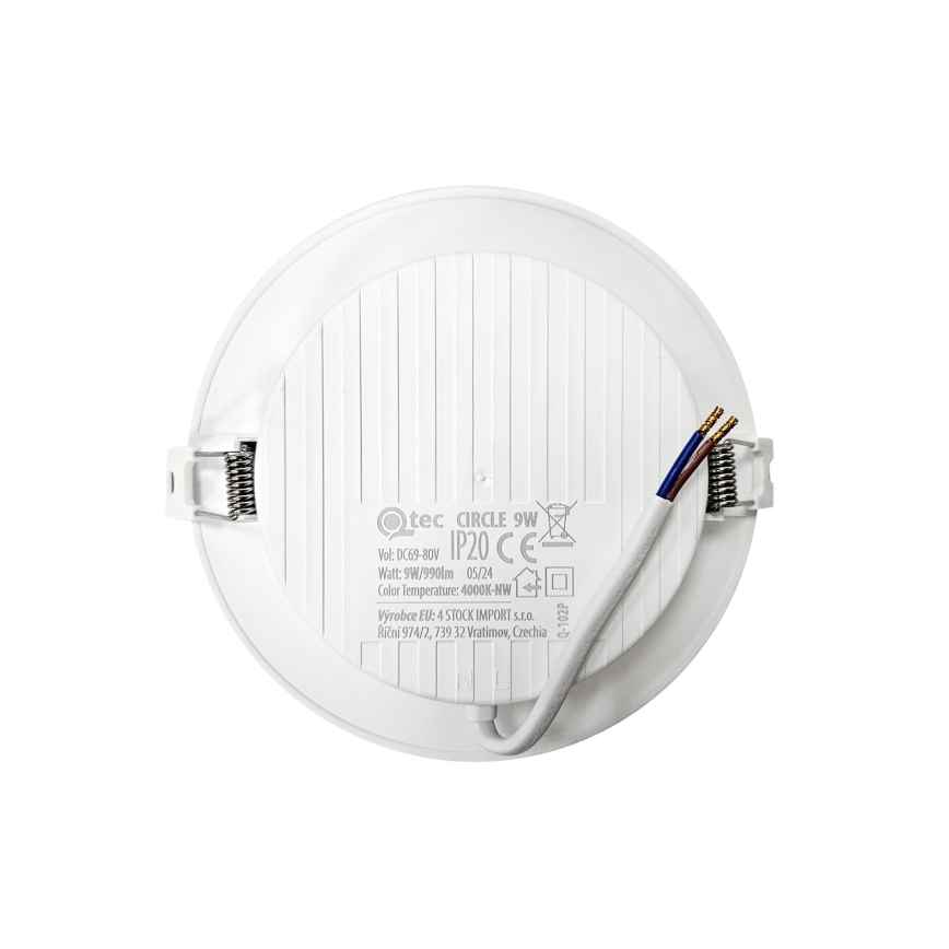 Corp de iluminat LED încastrat CIRCLE LED/9W/230V 4000K d. 14,5 cm alb