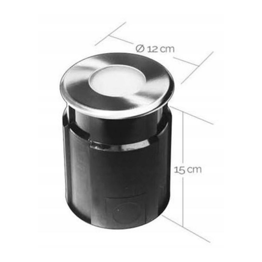 Corp de iluminat LED încastrat de exterior EASY CONNECT 1xGU10/4W/230V 3000K IP65 rotund