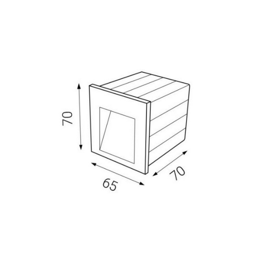 Corp de iluminat LED încastrat de exterior LED2 STEP IN LED/3W/230V IP54