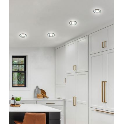 Corp de iluminat LED încastrat EYE 1xGU10/50W + LED/3W/230V