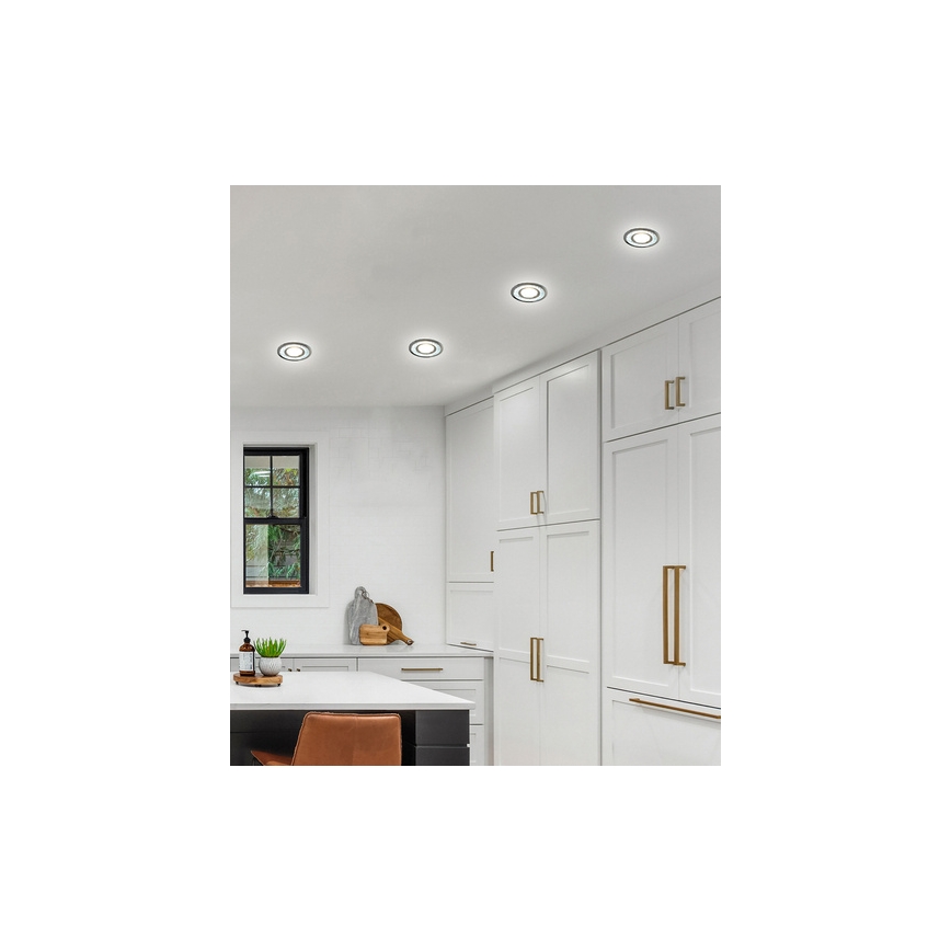 Corp de iluminat LED încastrat EYE 1xGU10/50W + LED/3W/230V