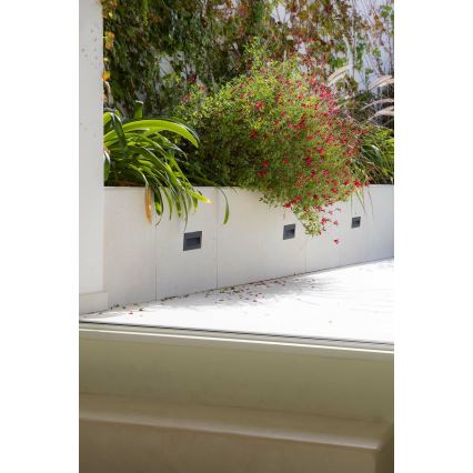 Corp de iluminat LED încastrat FARO 70289 MANI LED/5W/230V 2200/2700/3200/4000K IK07 IP65 gri