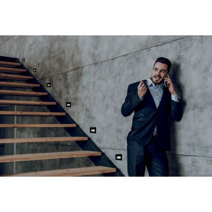 Corp de iluminat LED încastrat GLASI LED/3W/230V 4000K IP44 negru