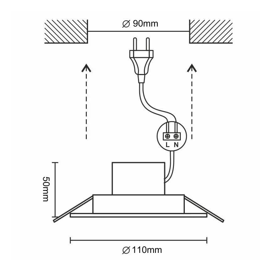 Corp de iluminat LED încastrat LED/11,5W/230V 4000K