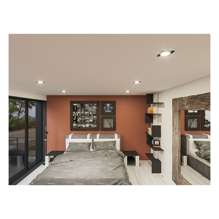 Corp de iluminat LED încastrat LED/18W/230V 4000K 11,5x11,5 cm negru