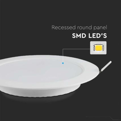 Corp de iluminat LED încastrat LED/3W/230V d. 9,5 cm 4000K alb
