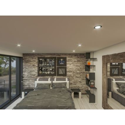 Corp de iluminat LED încastrat LED/6W/230V 4000K d. 8,5 cm negru