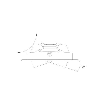 Corp de iluminat LED încastrat LED/6W/230V 4000K d. 8,5 cm negru