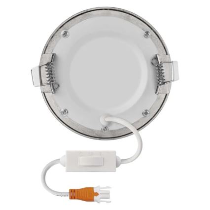 Corp de iluminat LED încastrat NEXXO, 7 W, 230 V, 3000/3500/4000 K, argintiu, Ø 12 cm