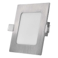 Corp de iluminat LED încastrat NEXXO, 7W, 230V, 3000/3500/4000K, argintiu, 12x12 cm