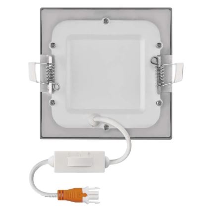 Corp de iluminat LED încastrat NEXXO, 7W, 230V, 3000/3500/4000K, argintiu, 12x12 cm