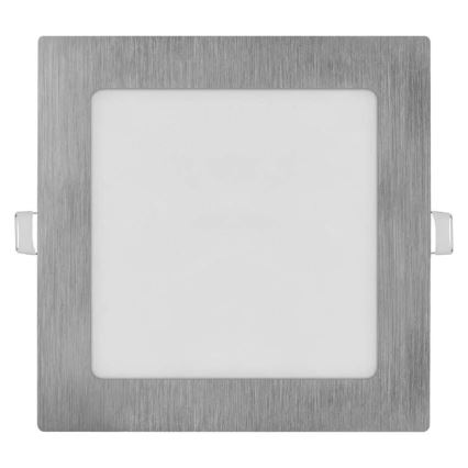 Corp de iluminat LED încastrat NEXXO LED/12,5W/230V 3000/3500/4000K argintiu 17x17 cm