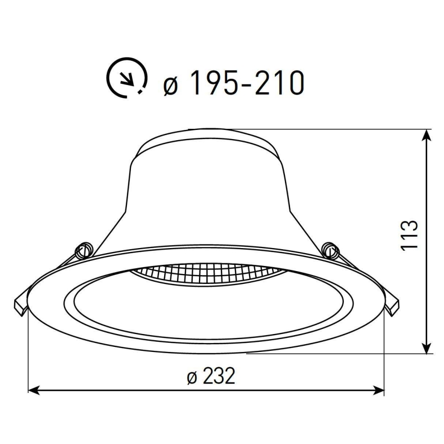 LED Plafonieră încastrată pentru baie NYON LED/26W/230V 3000/4000/5700K Ø 23,2 cm IP44 alb