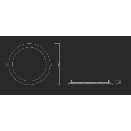 Corp de iluminat LED încastrat pentru baie APLED RONDO LED/24W/230V IP40 d. 30 cm crom