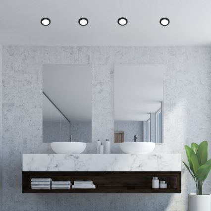 Corp de iluminat LED încastrat pentru baie LED/3W/230V IP44 negru Rabalux