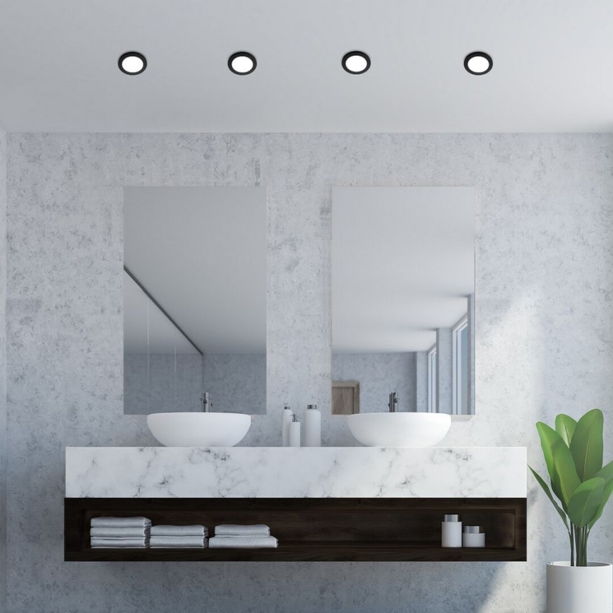 Corp de iluminat LED încastrat pentru baie LED/3W/230V IP44 negru Rabalux