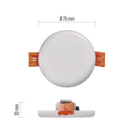 Corp de iluminat LED încastrat pentru baie LED/6W/230V IP65