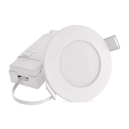 Corp de iluminat LED încastrat pentru baie LORI LED/4,5W/230V IP65 2700/4000K d. 8,5 cm alb