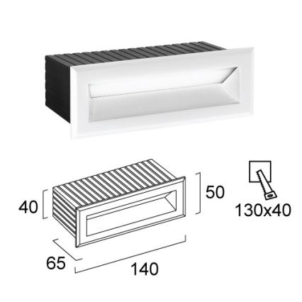 Corp de iluminat LED încastrat pentru exterior FLIK LED/3W/230V IP65, alb