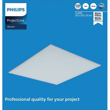 Corp de iluminat LED încastrat PROJECTLINE LED/36W/230V 59,5x59,5 cm Philips