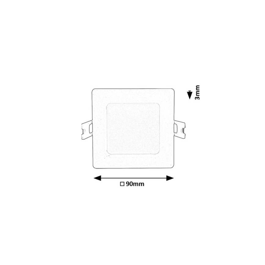 Corp de iluminat LED încastrat Rabalux LED/3W/230V 9x9 cm alb