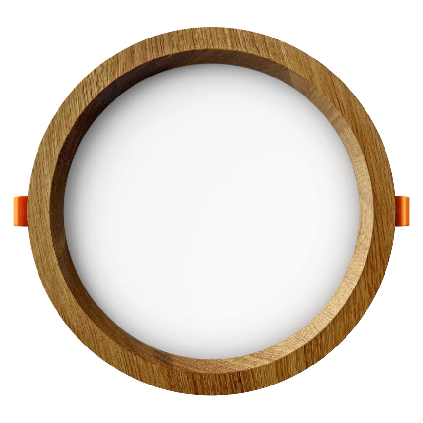 Corp de iluminat LED încastrat RONDO WOODLINE LED/12W/230V 3000K d. 20 cm lemn masiv stejar APLED