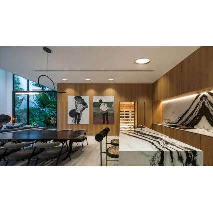 Corp de iluminat LED încastrat RONDO WOODLINE LED/18W/230V 4000K d. 26 cm lemn masiv stejar APLED